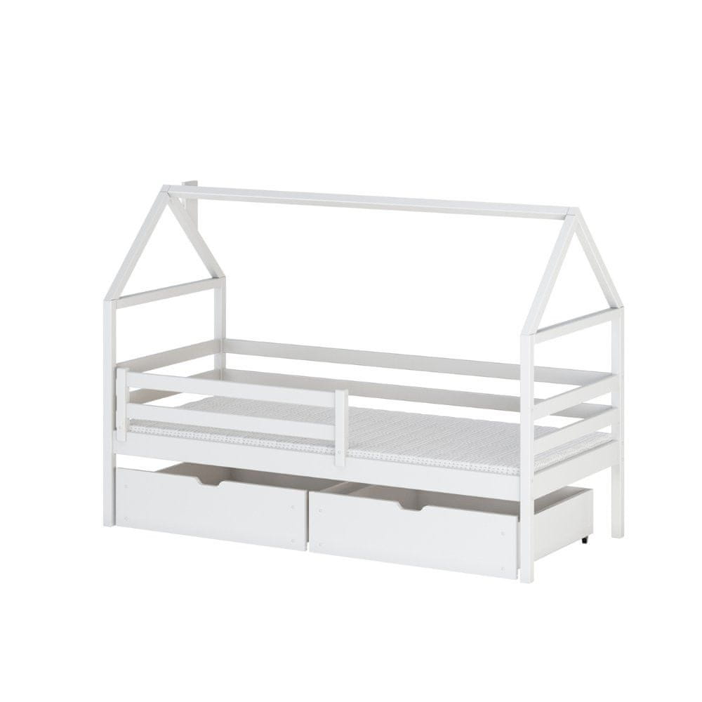 Veneti Detská posteľ so šuplíkmi ALIA - 90x200, biela
